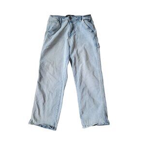 Indigo Rein Women's Size 9 W28 Light Blue Baggy Cargo Jeans Y2K 90s High Rise